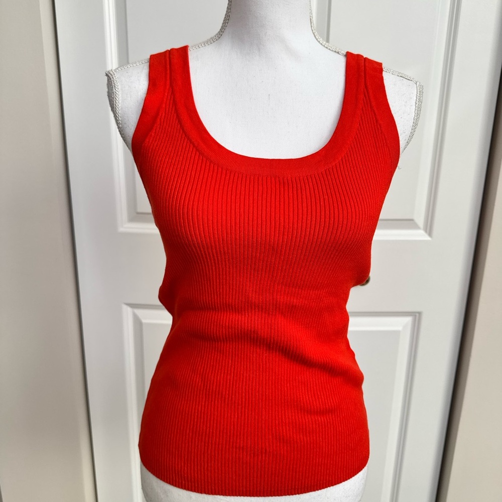 H&M -  Bold Orange/Red Knit Tank Top (medium)